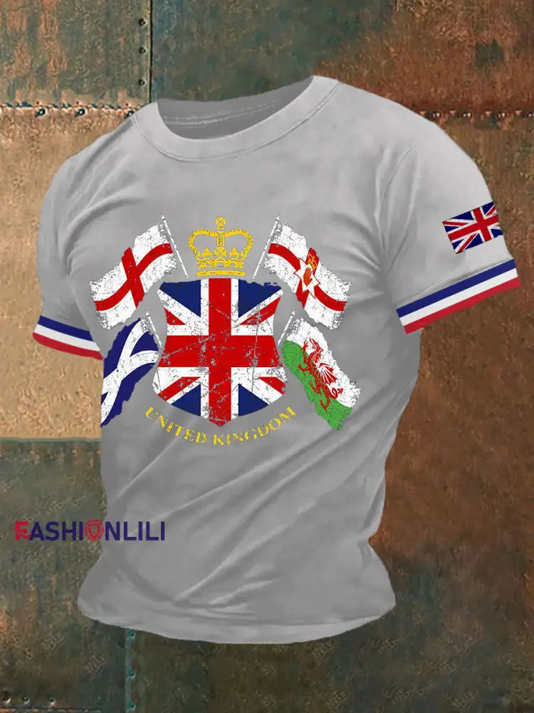 Men's Northern Ireland Print Button T-Shirt