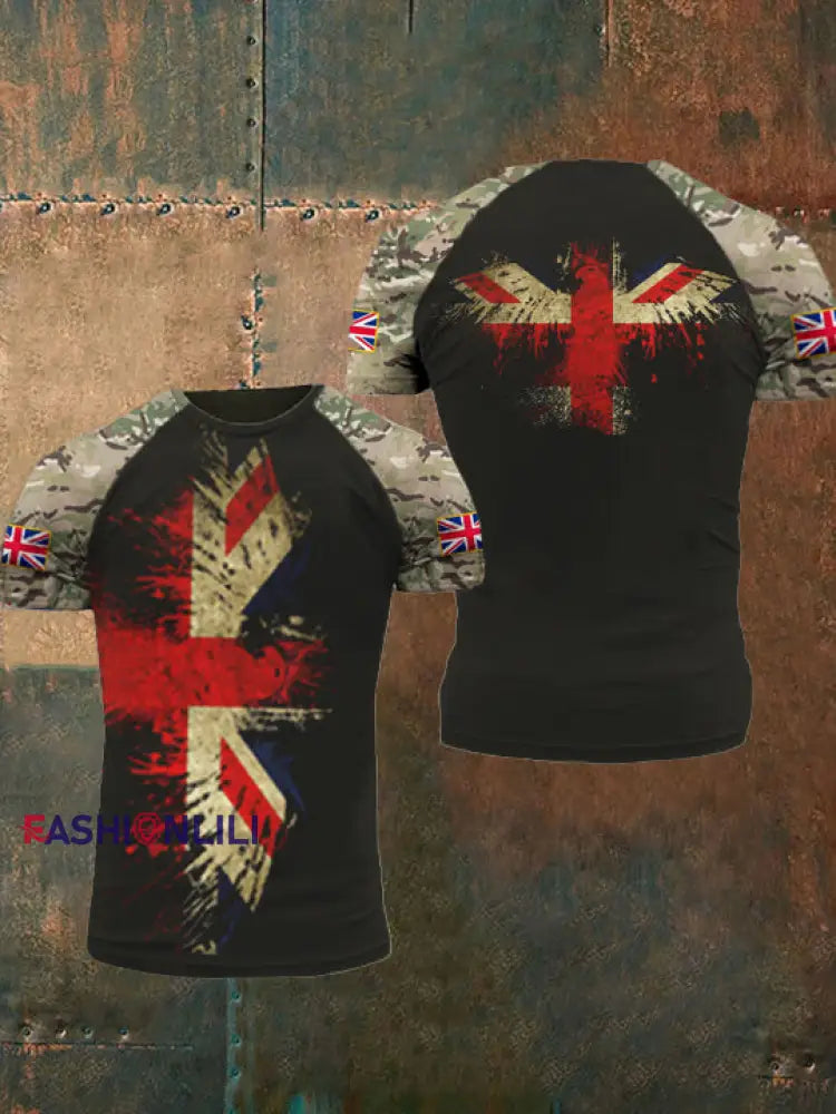 Men's Union Jack RAF Eagle Premium Sublimation Adult T-Shirt