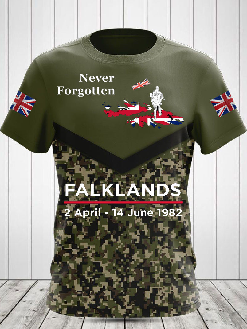 Men's Falklands War Veteran Printed T-Shirt