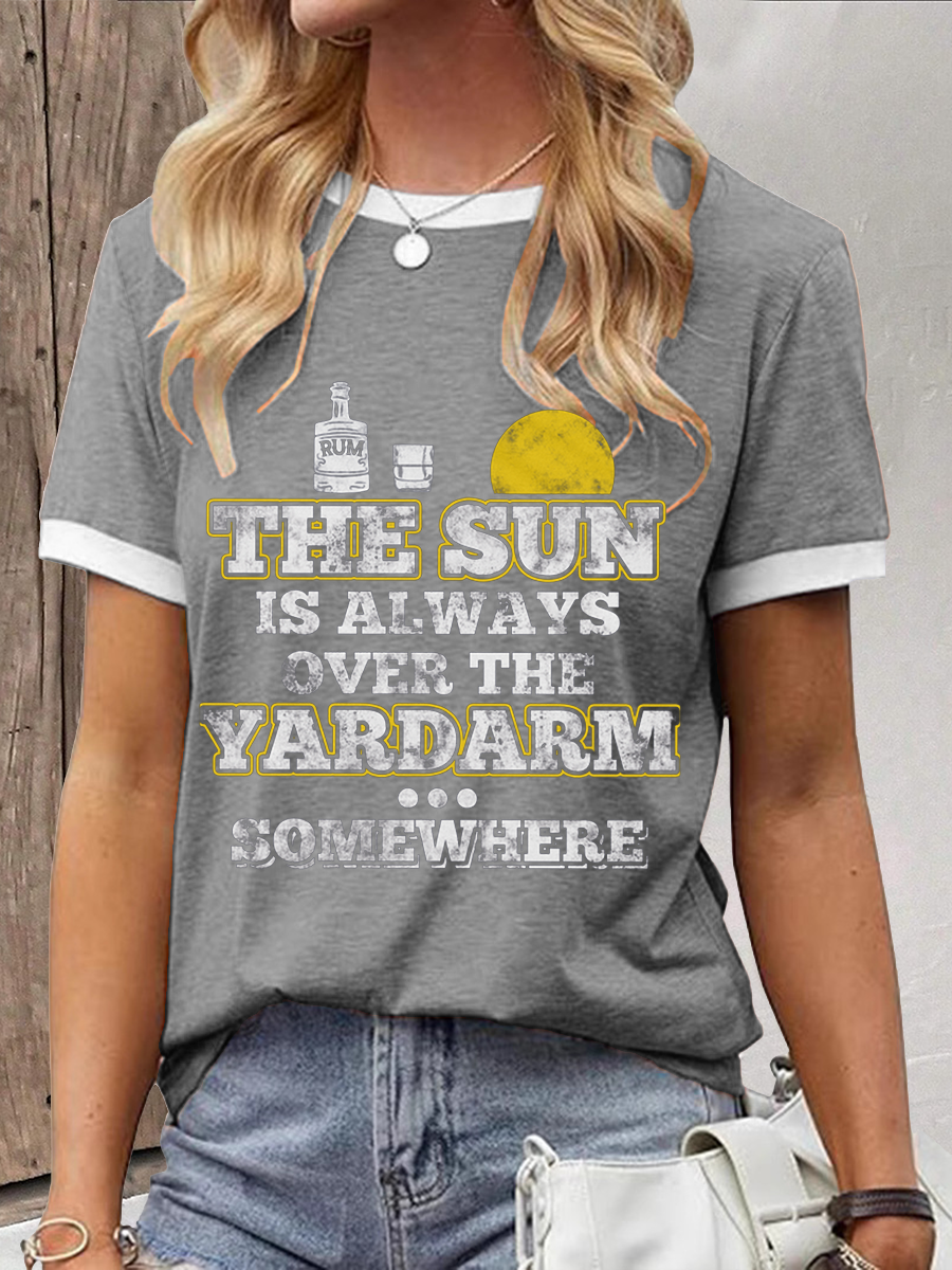 Women's Funny Whiskey Beers Printed T-Shirt