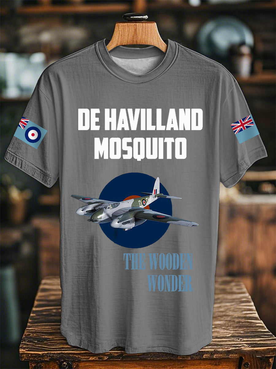Unisex De Havilland Mosquito Print Casual Tee