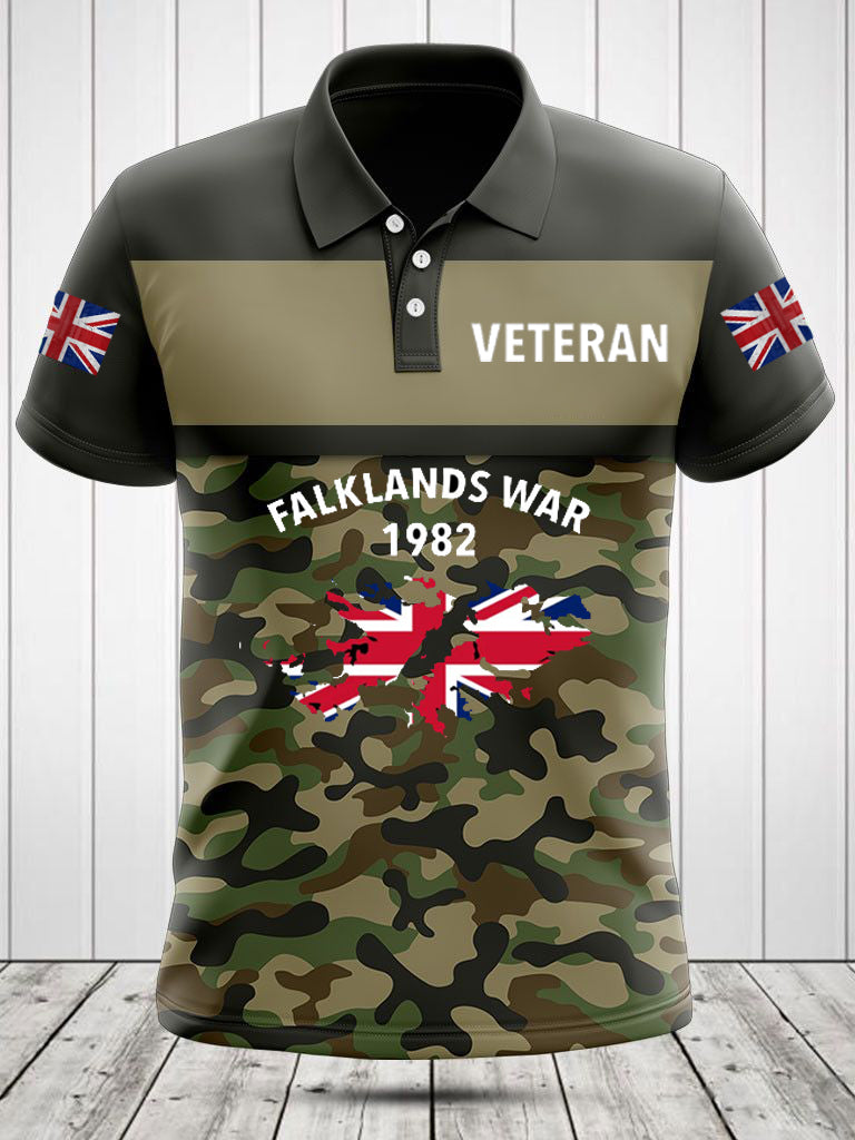 Men's Falklands War Veteran Printed Shirt