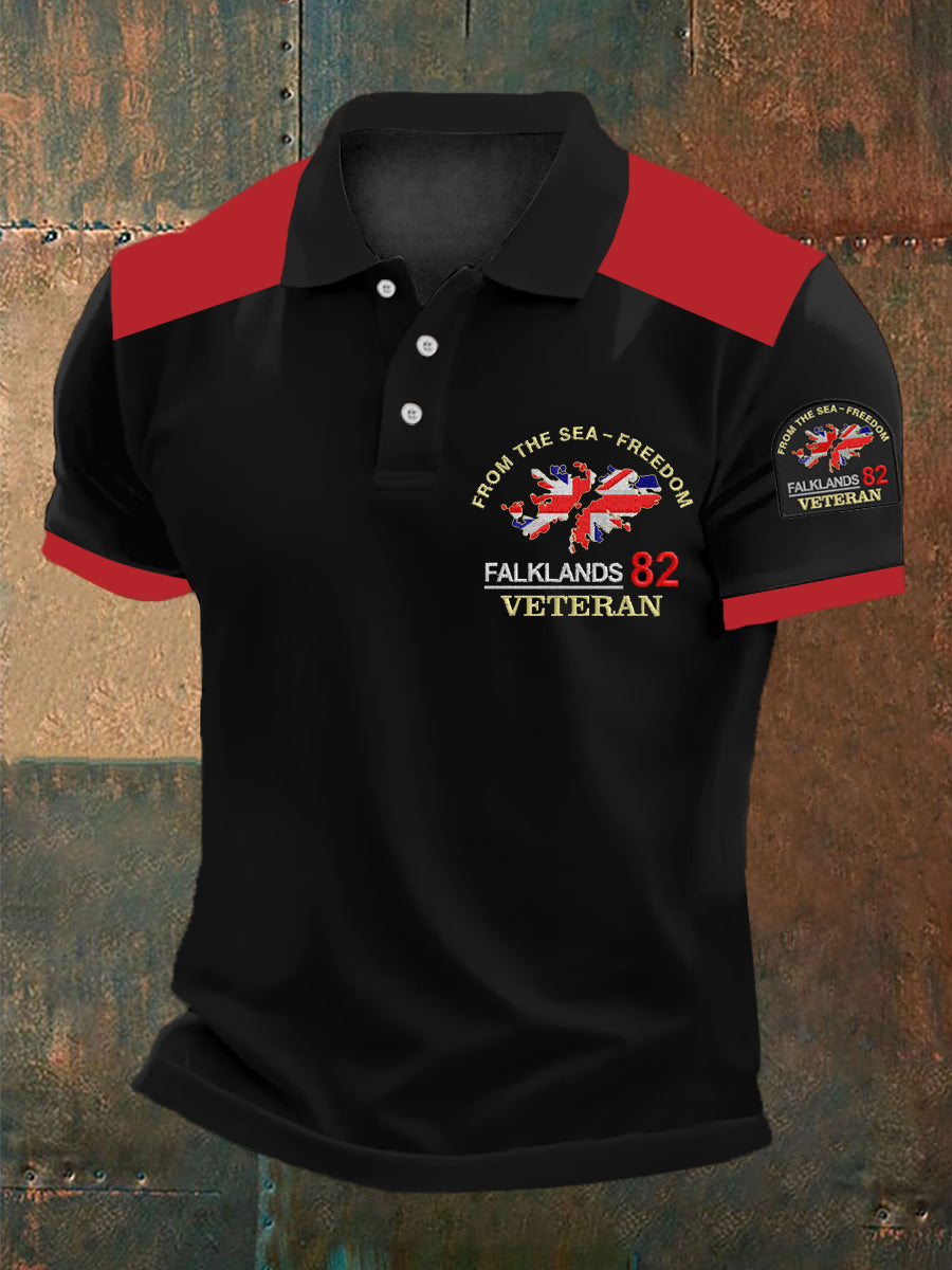 Men's Men's Falklands War Veteran Embroidered Shirt