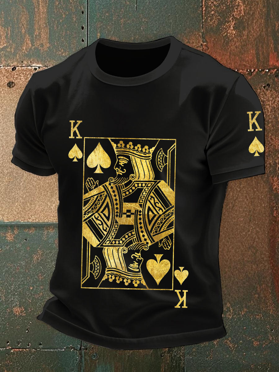 Men's poker art print t-shirts