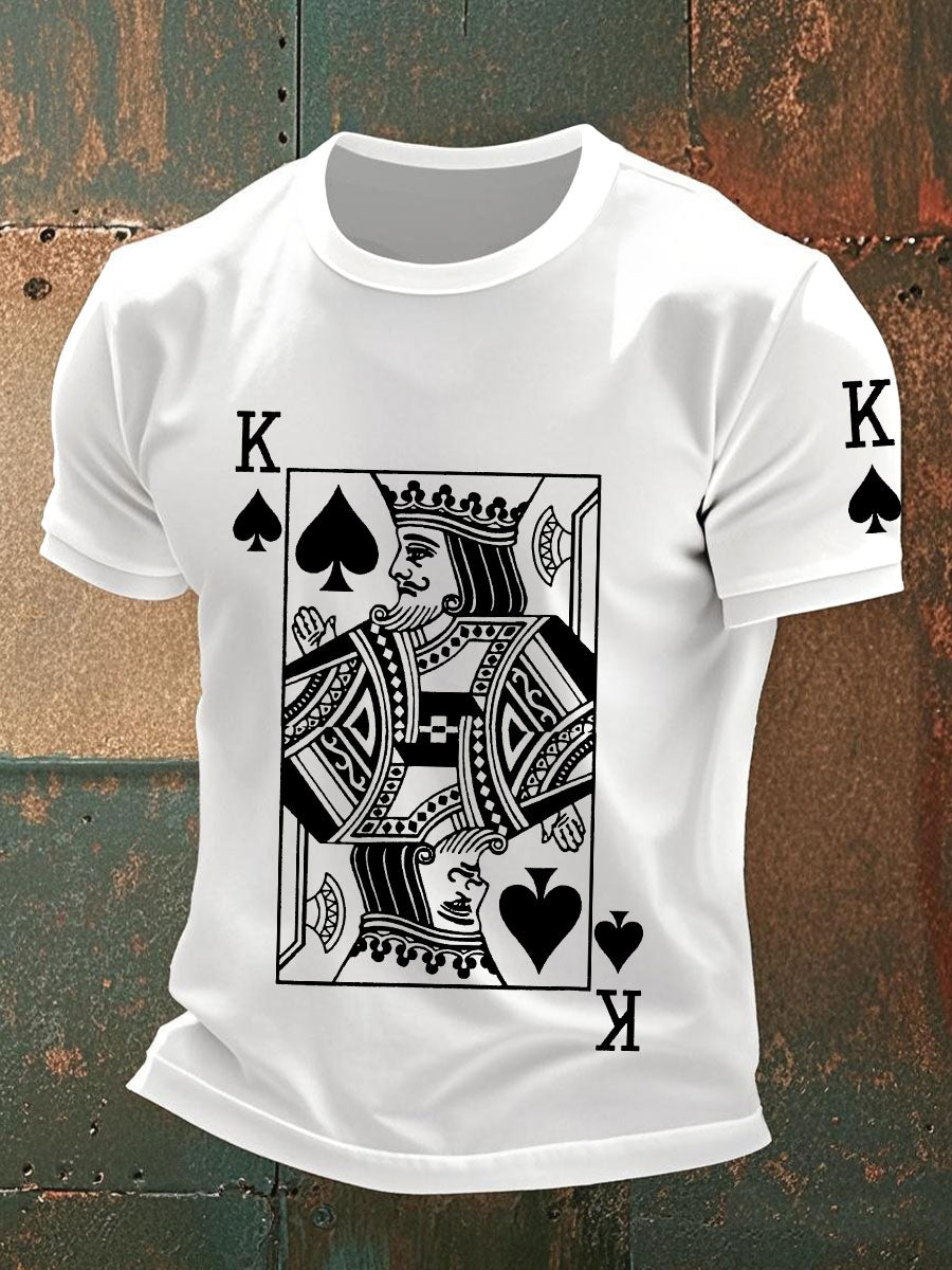 Men's poker art print t-shirts