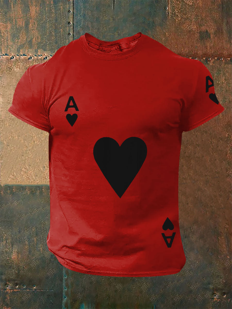 Men's Poker Ace of Hearts T-shirts