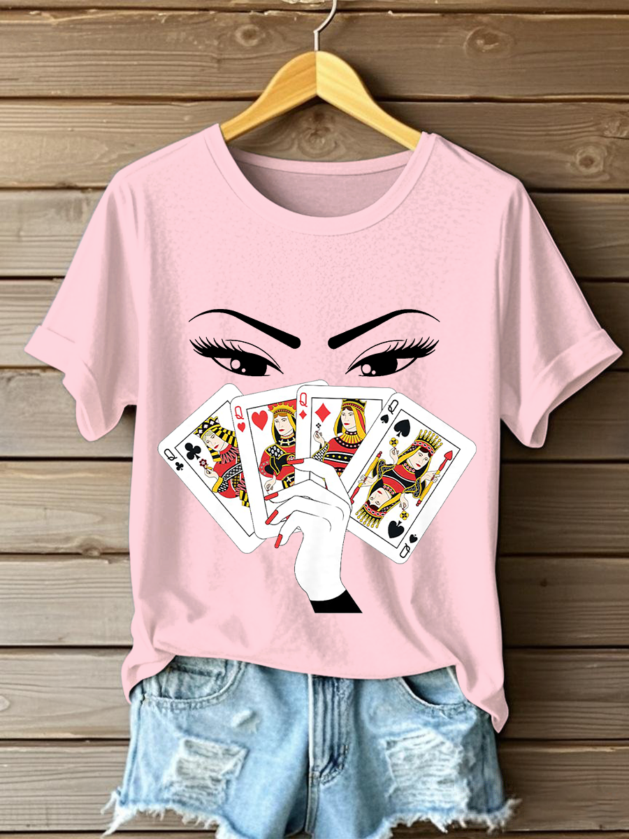 Women's Playing Card Slam Queen T-Shirts