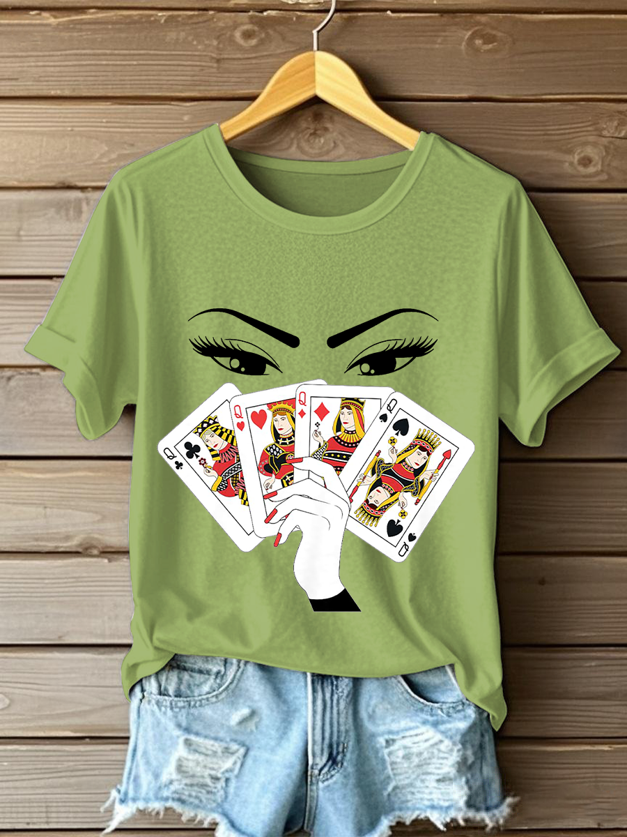 Women's Playing Card Slam Queen T-Shirts