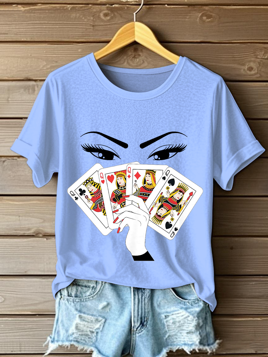 Women's Playing Card Slam Queen T-Shirts