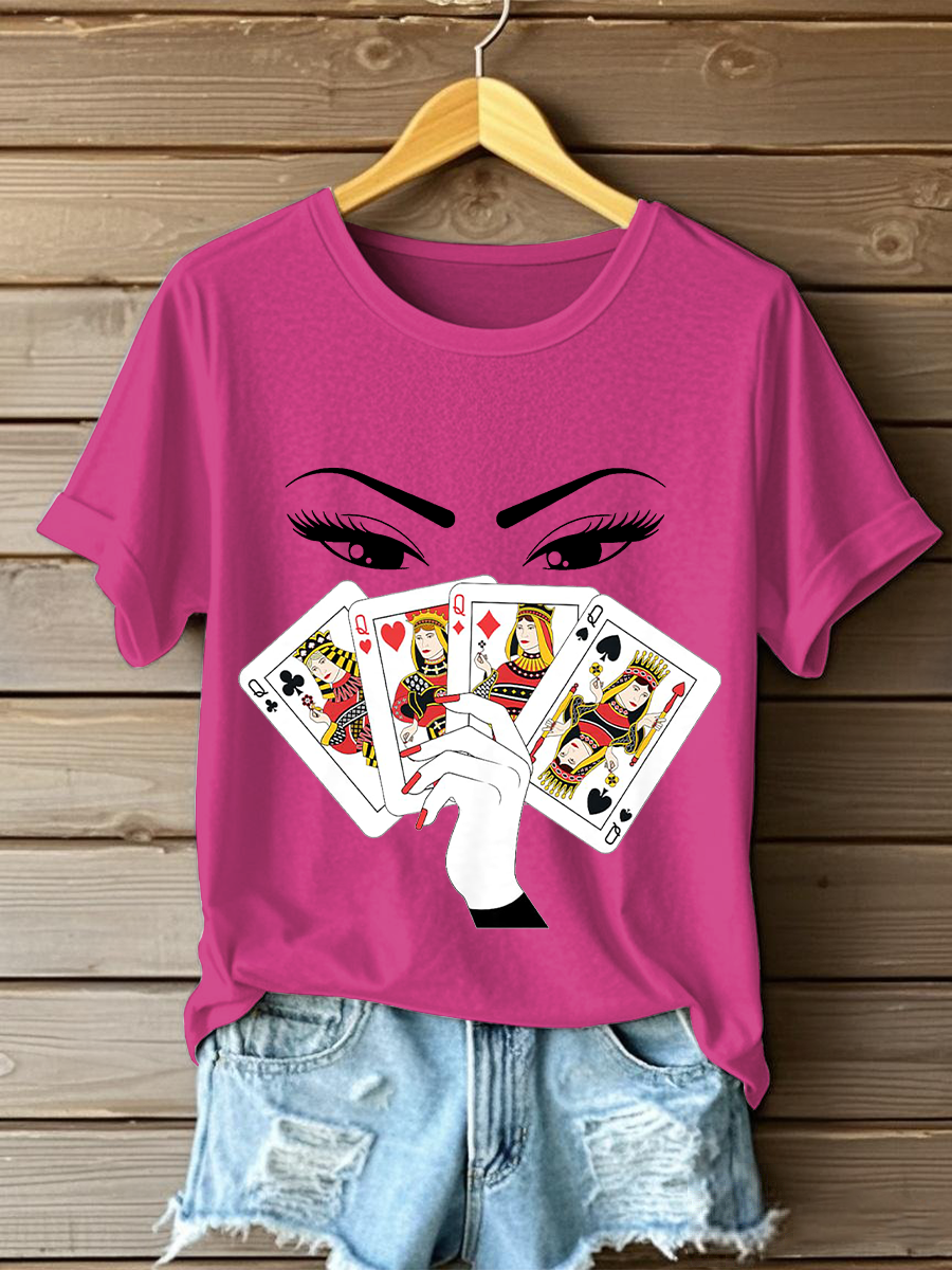 Women's Playing Card Slam Queen T-Shirts