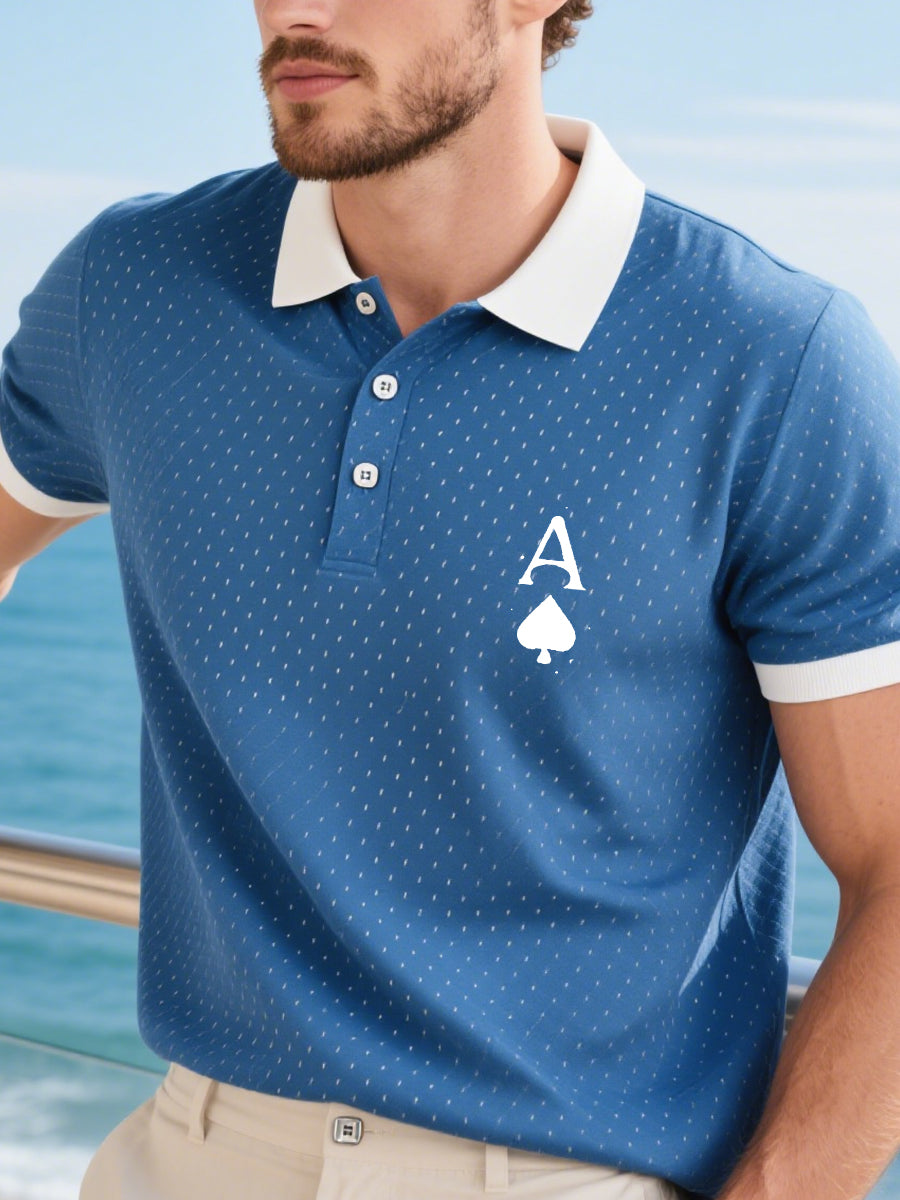 Men's poker business-style T-shirt