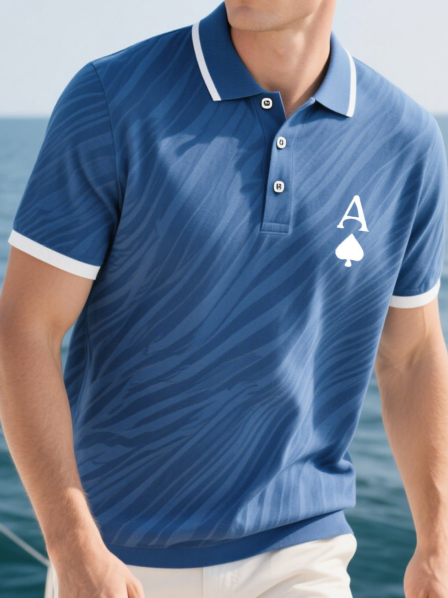 Men's poker business-style T-shirt