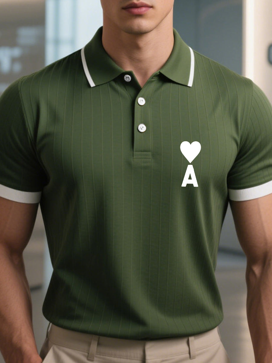 Men's poker business-style T-shirt
