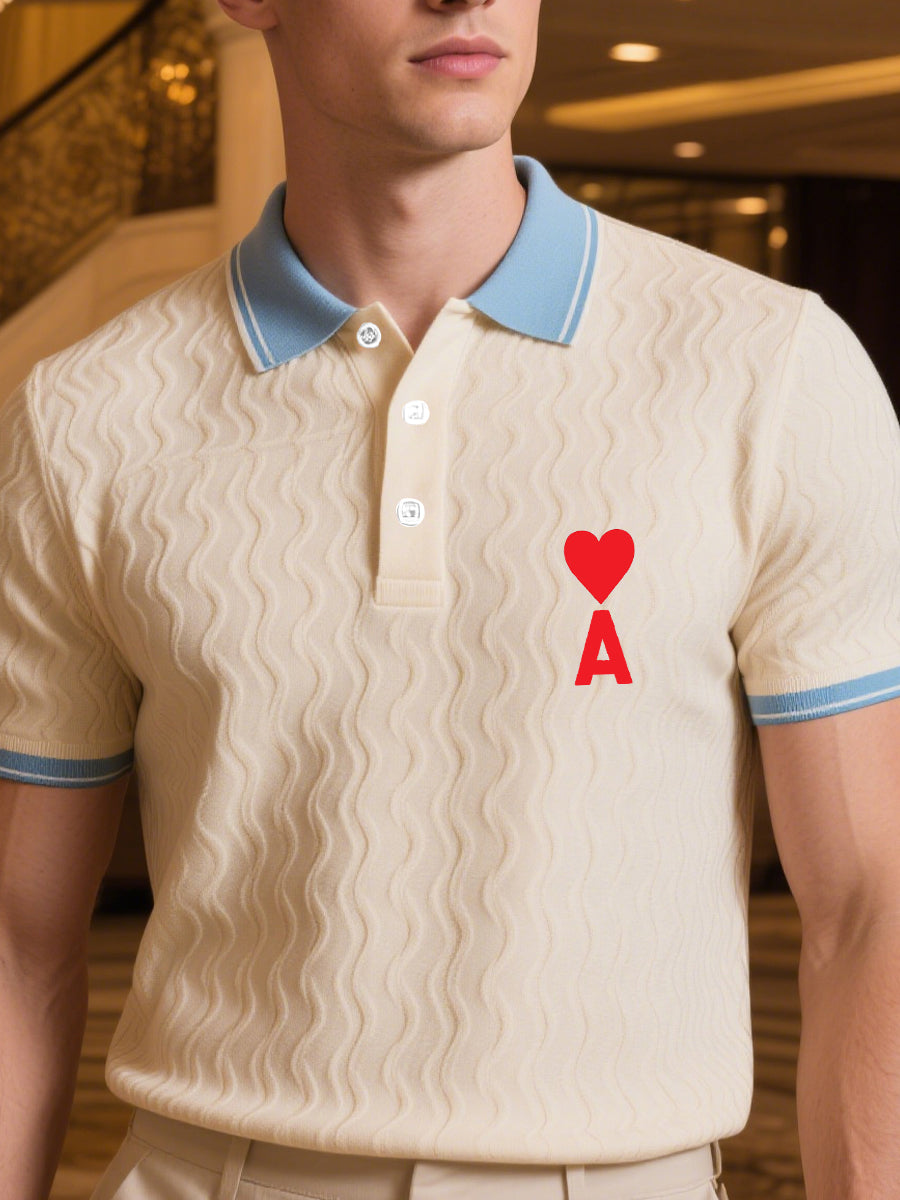 Men's poker business-style T-shirt