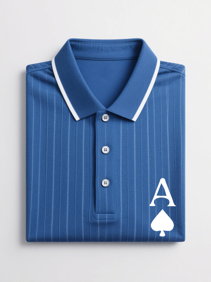Men's poker business-style T-shirt