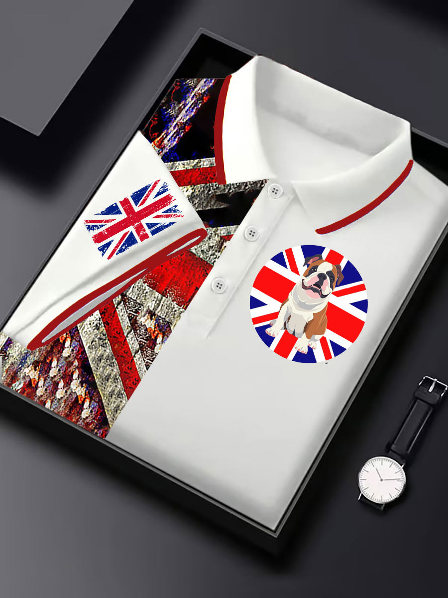 Men's Vintage England Flag Casual Shirt