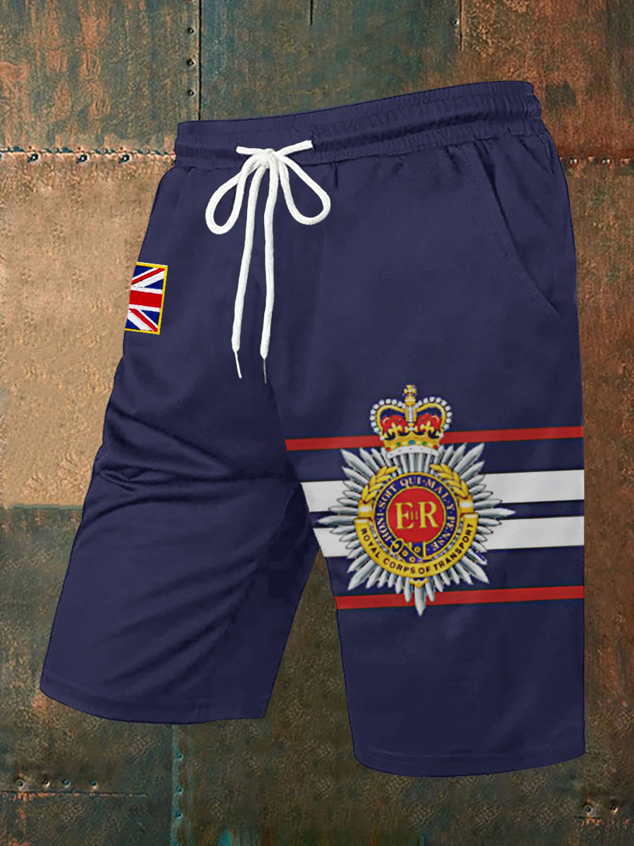 Men's Business Style Badge Shorts