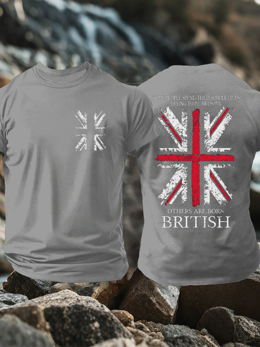 Men's UK Flag Pride Patriotic Printed T-shirt