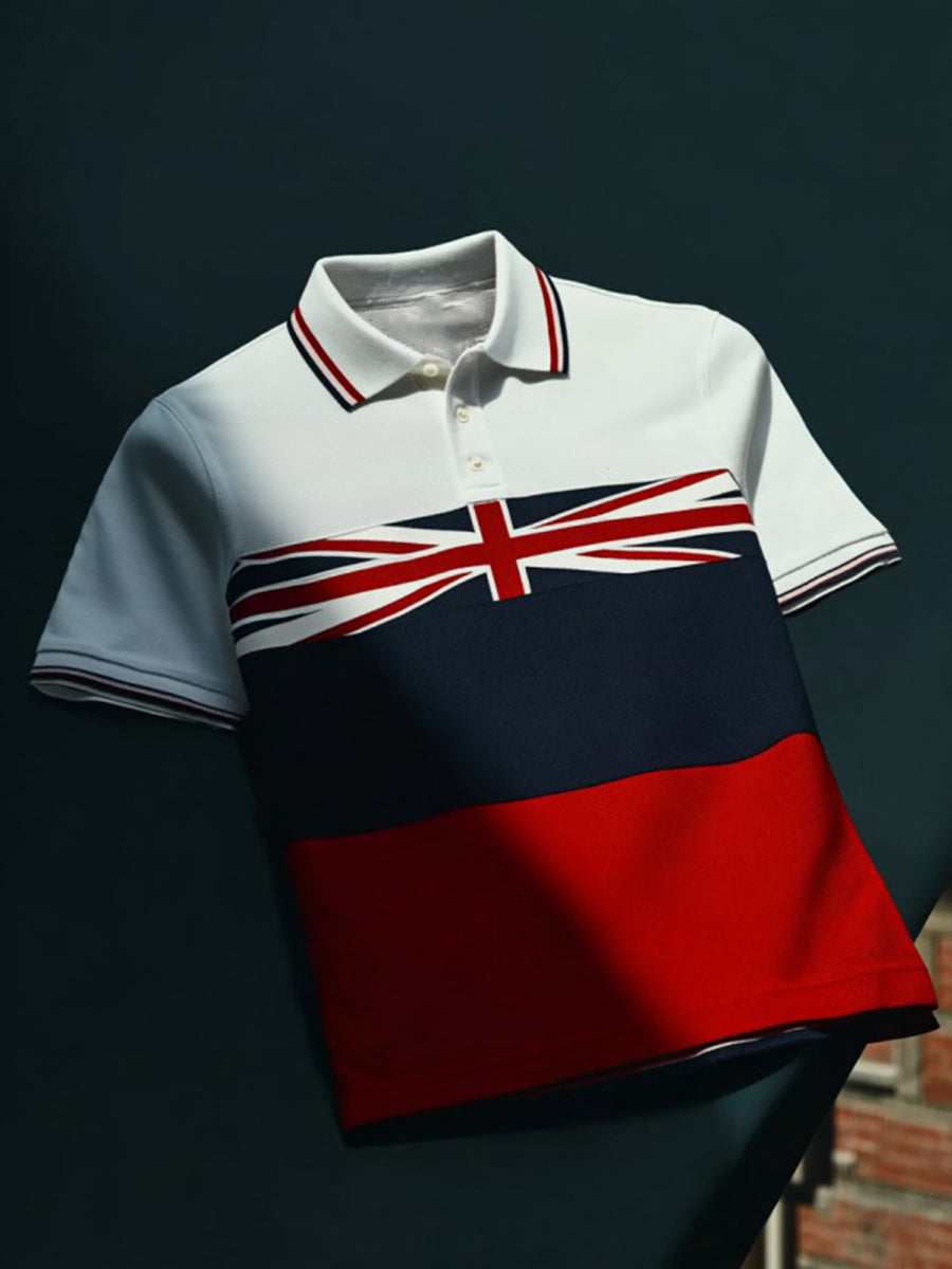 Men's Vintage England Flag Casual Shirt