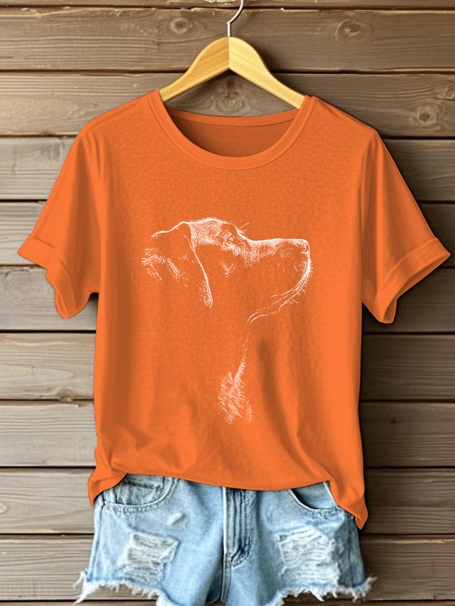 Women's Labrador Print Casual T-Shirt