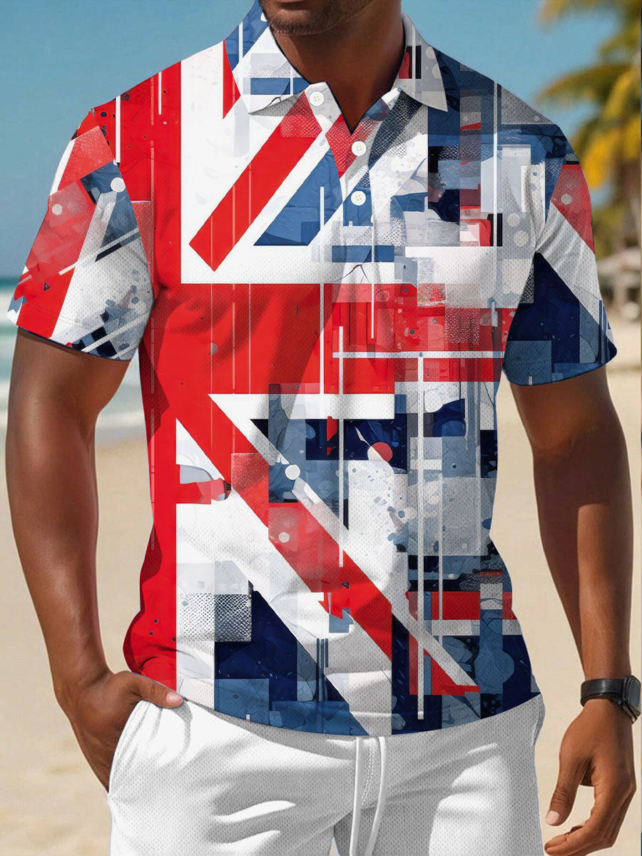 Men's Vintage England Flag Casual Shirt