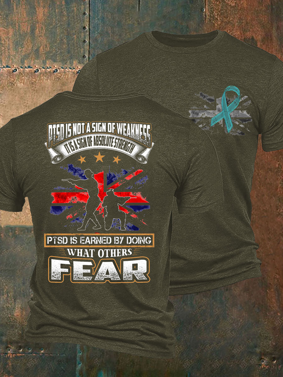 Men's PTSD Awareness Veteran T-shirt