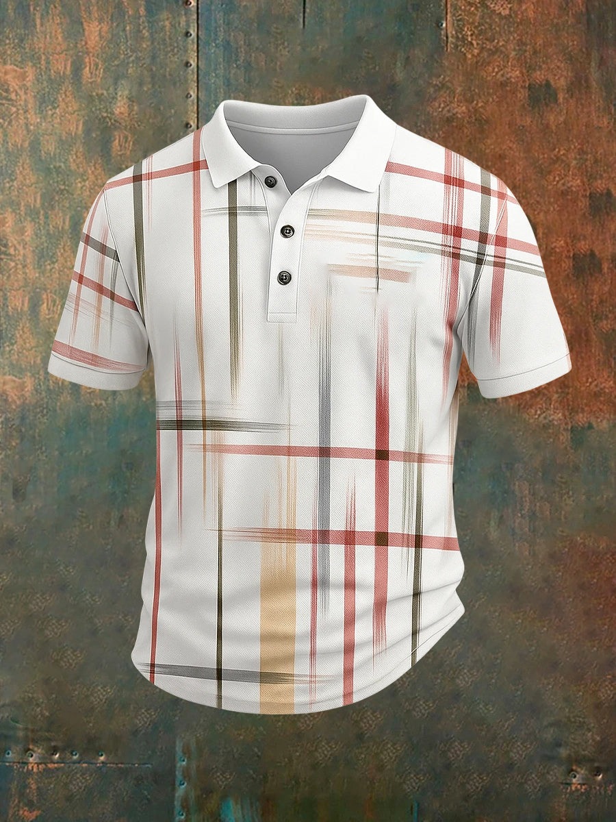 Men's Vintage Holiday Business Casual Polo Shirt