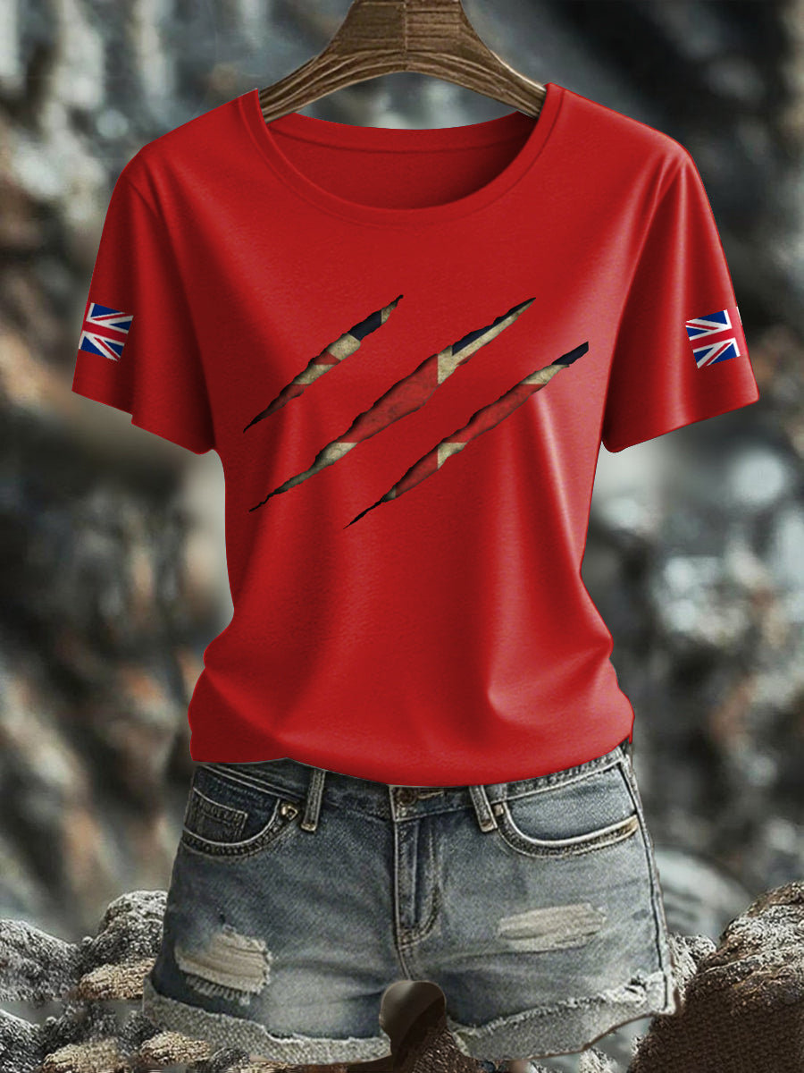 Women's UK Flag Pride Printed T-Shirt