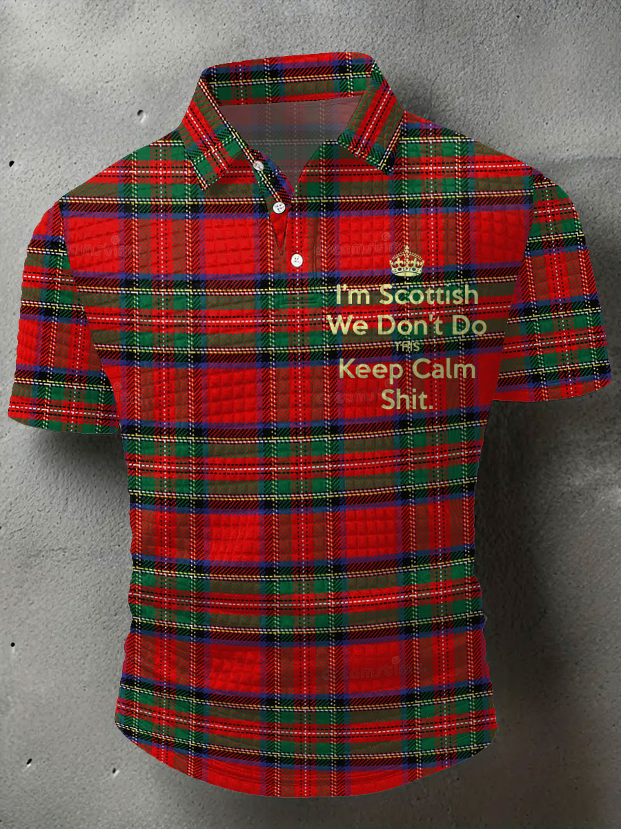 Men's Scotland Plaid Printed Casual Tops