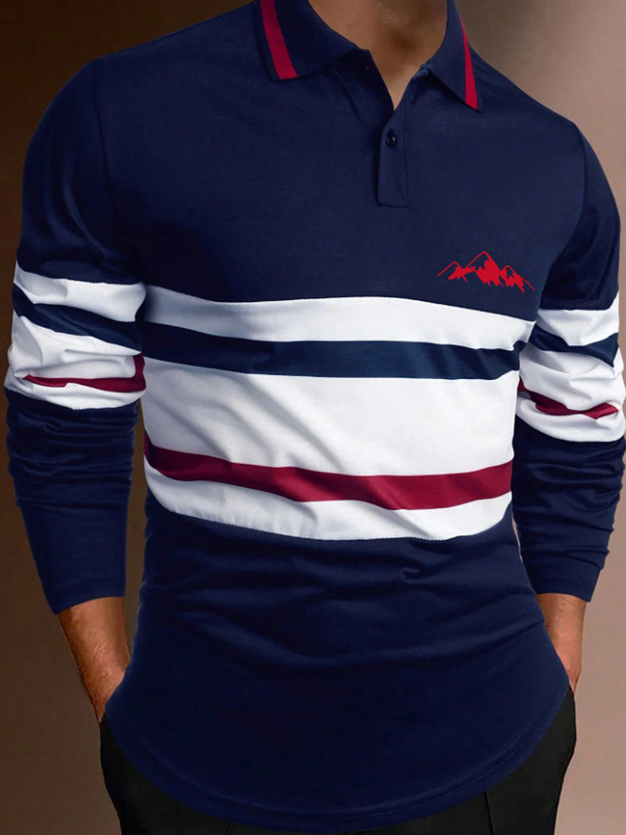 Men's Business Style Outdoor Leisure Sports Mountaineering Long Sleeve Tops