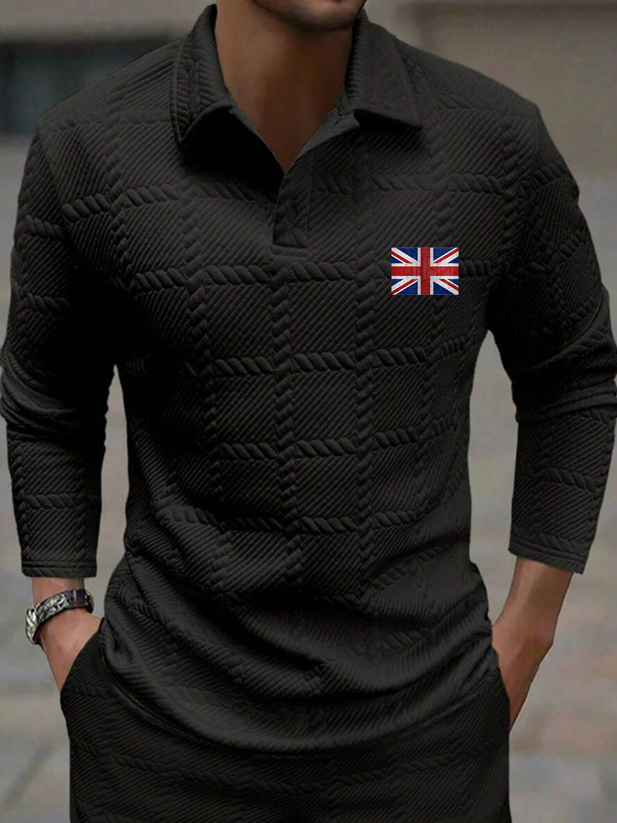 Men's 3D Textured Business Casual Top