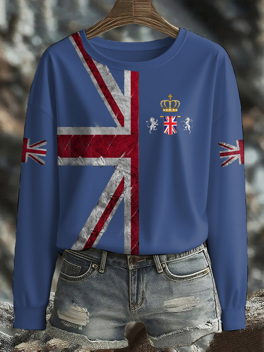 Women's UK Flag Printed Sweatshirt