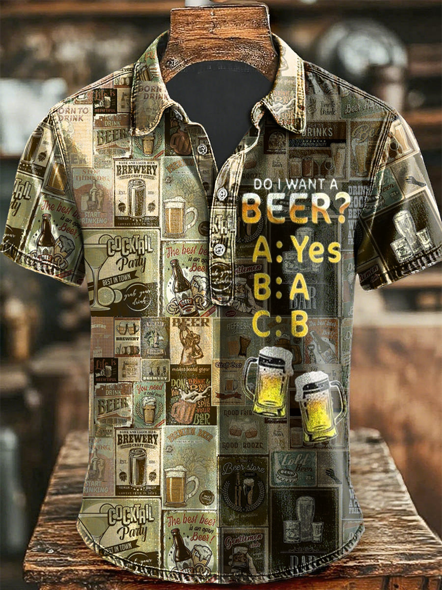 Men's Funny Beer Lover short sleeve shirt