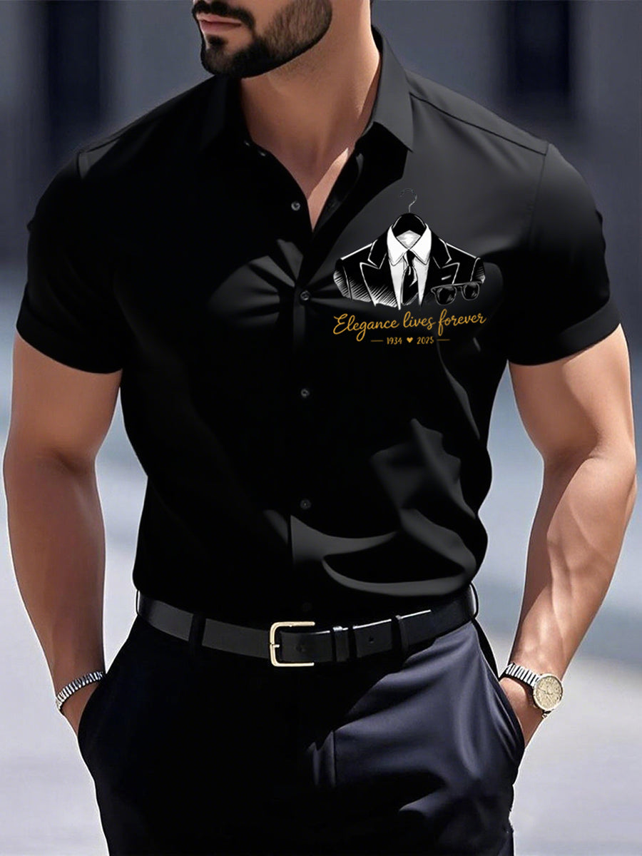 Men's Elegance Lives Forever Short Sleeve Shirt