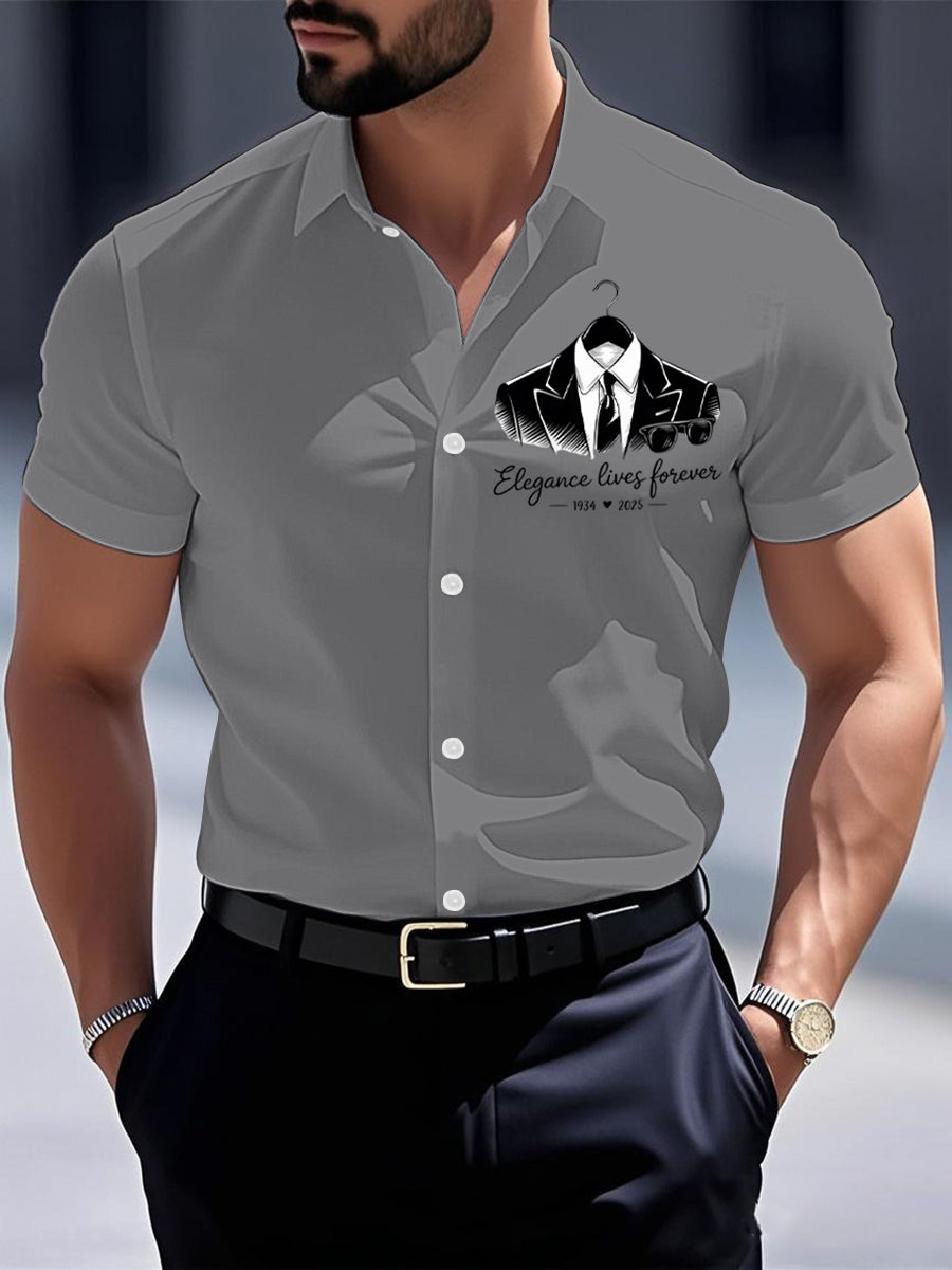 Men's Elegance Lives Forever Short Sleeve Shirt