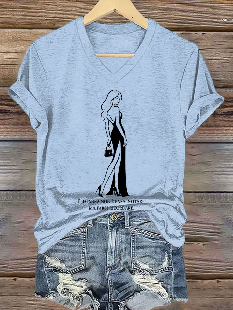 Women's Elegance Is About Being Remembered Quote T-Shirt