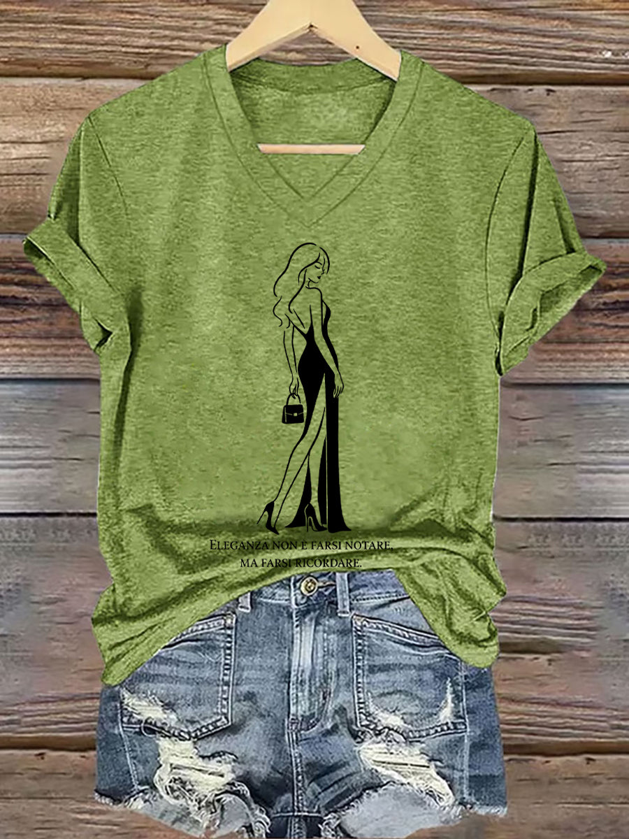 Women's Elegance Is About Being Remembered Quote T-Shirt