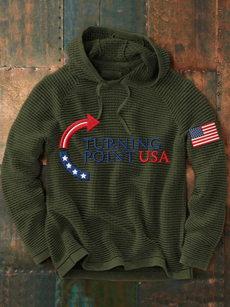 Men's Charlie Kirk Turning Point USA Trump Commemorative Hoodie