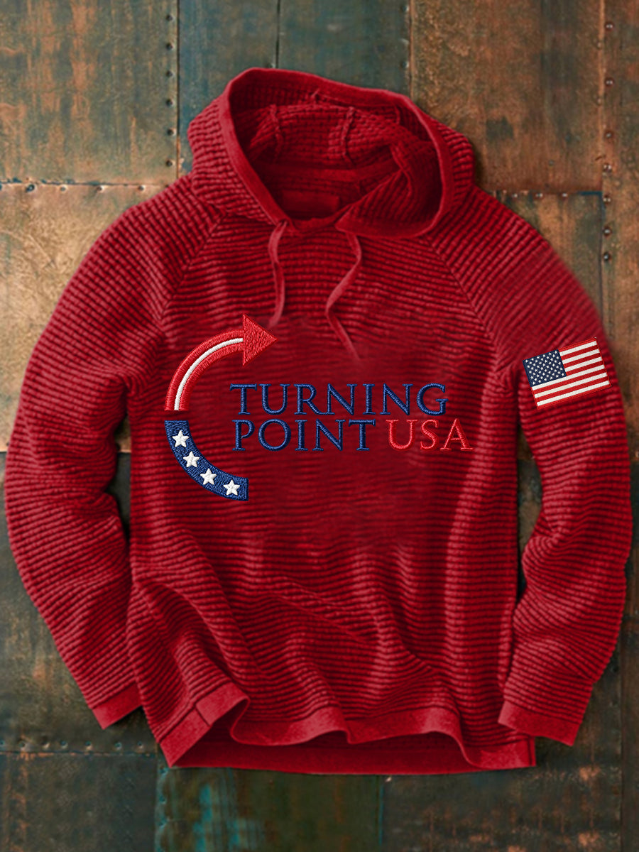 Men's Charlie Kirk Turning Point USA Trump Commemorative Hoodie