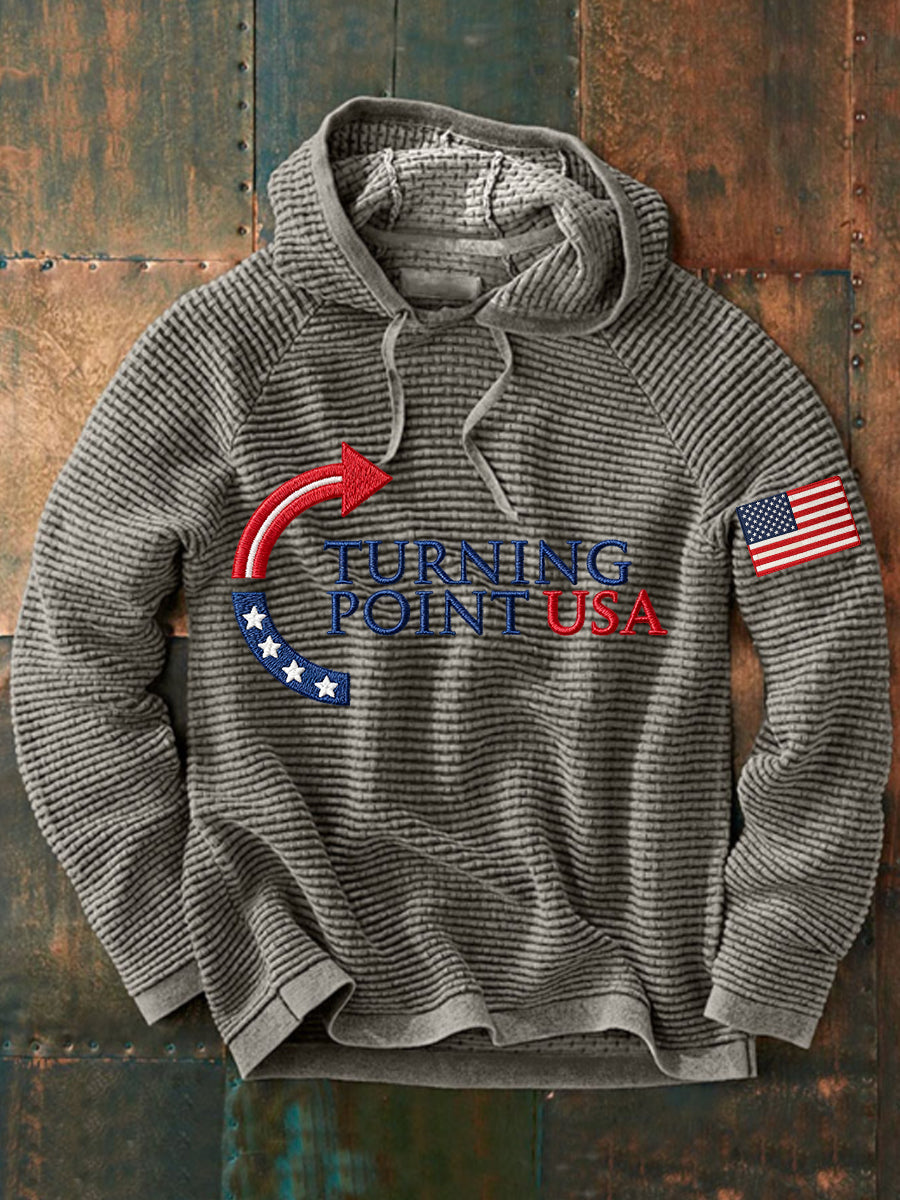 Men's Charlie Kirk Turning Point USA Trump Commemorative Hoodie