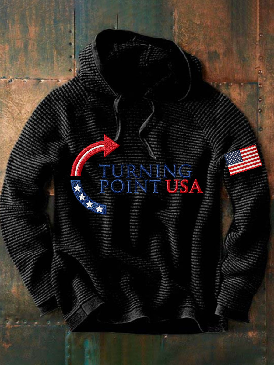 Men's Charlie Kirk Turning Point USA Trump Commemorative Hoodie