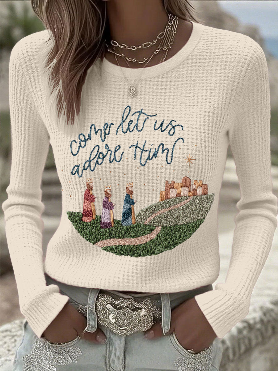 Women's Christmas Jesus Nativity Tops