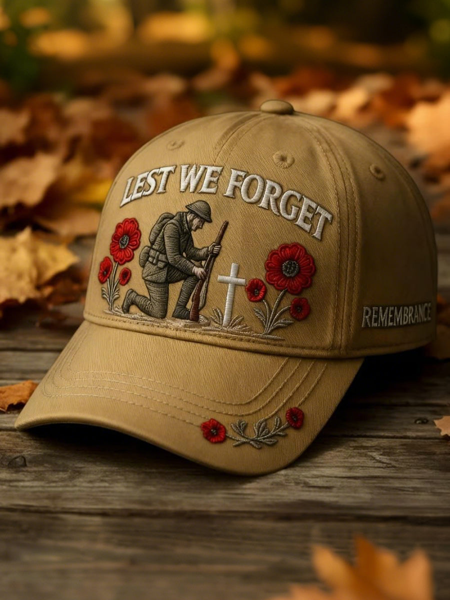 Remembrance Day Lest We Forget Cap