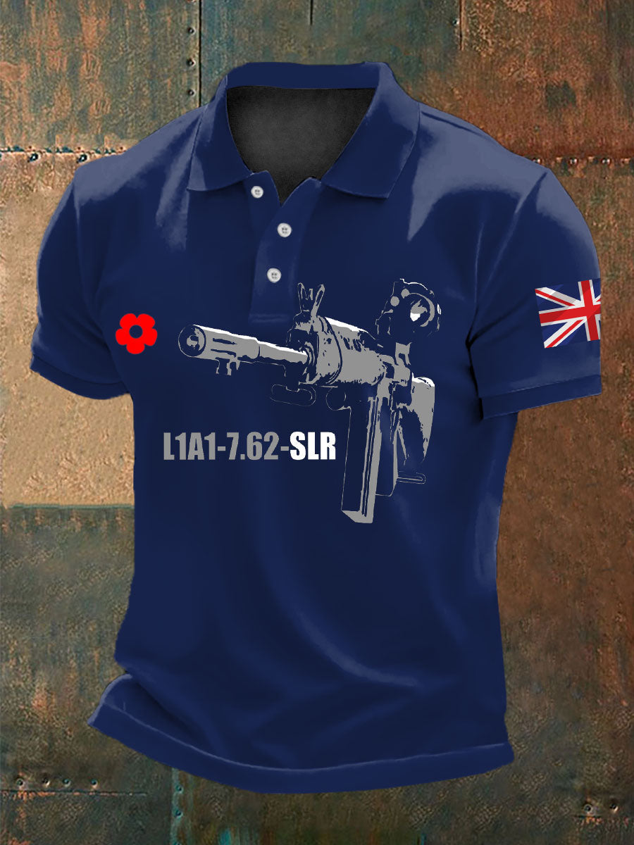Men's British Remembrance Day polo shirt