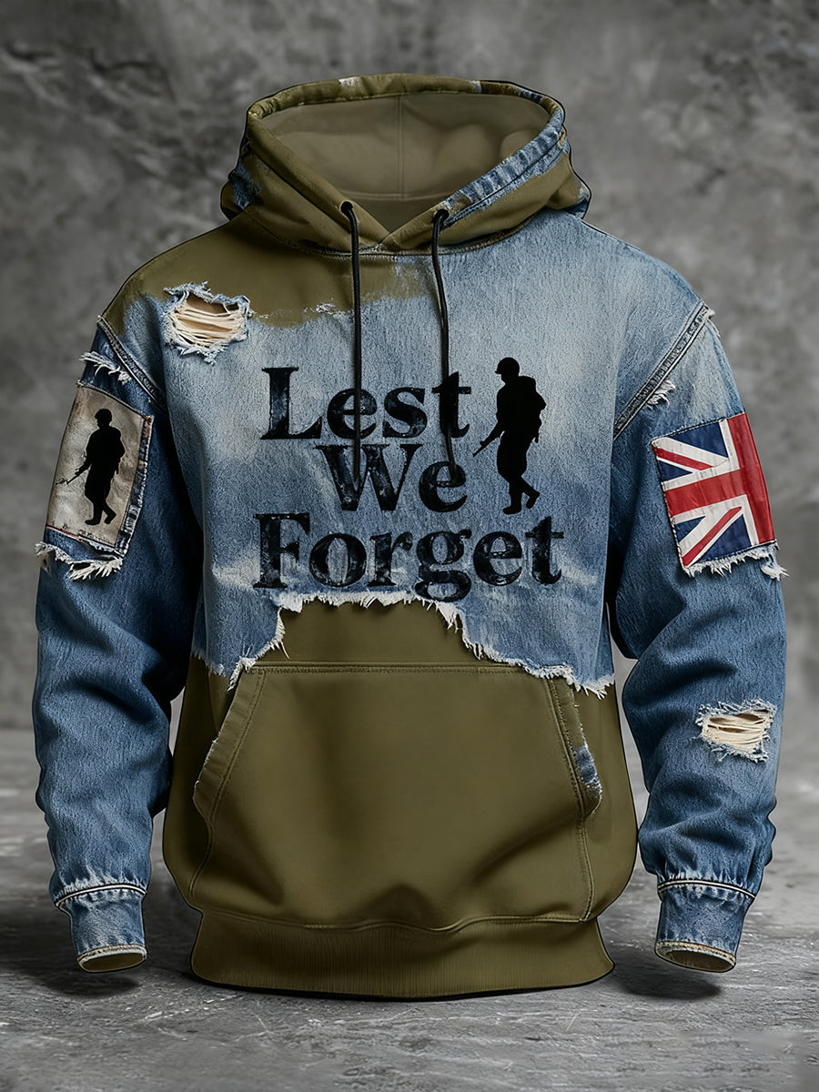 Men's Remembrance Day "Forget Me Not" Poppy Hoodie