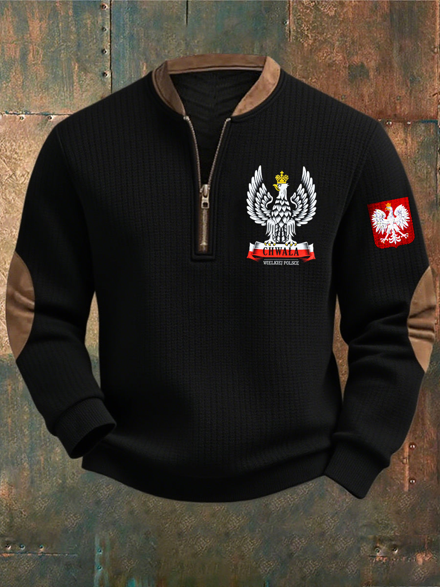 Polish Vintage White Eagle Casual Sweatshirt