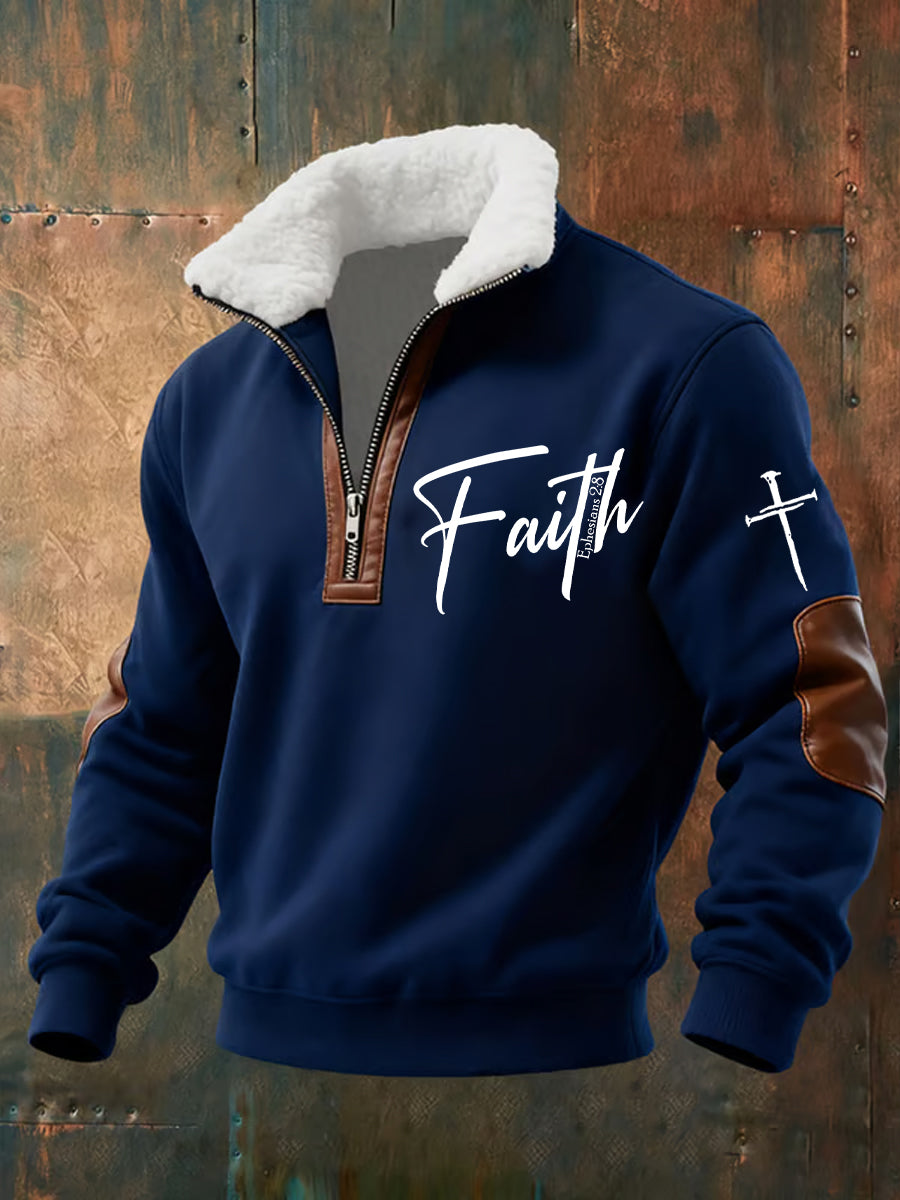Men's Vintage Art Faith Casual Sweatshirt