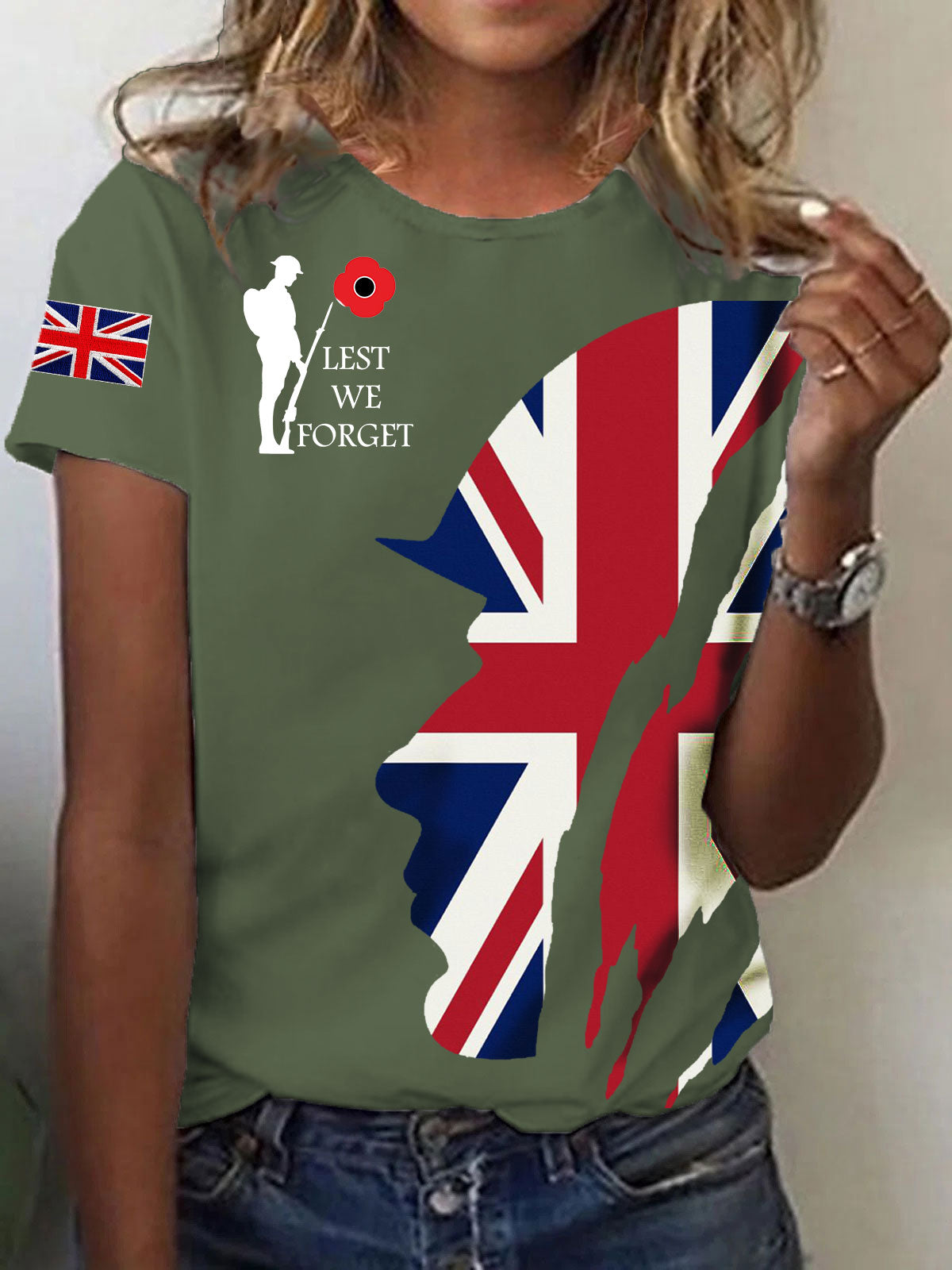 Women's Remembrance Day Lest We Forget Short-sleeved T-shirt