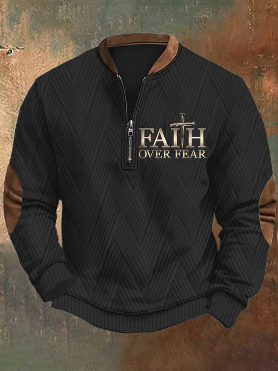 Men's Vintage Art Faith Casual Sweatshirt