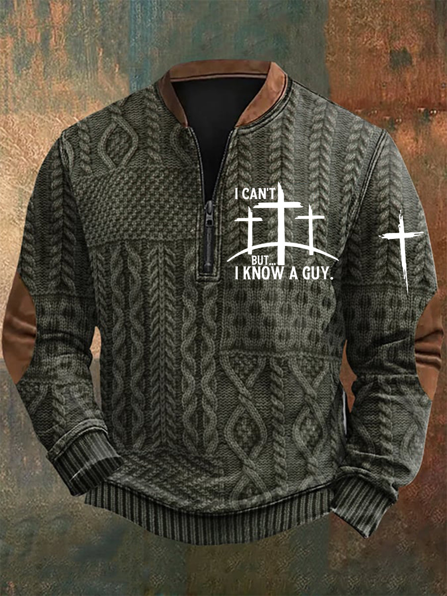Men's Vintage Art Faith Casual Sweatshirt